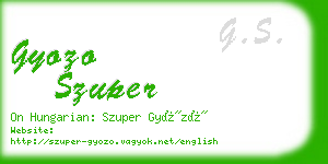 gyozo szuper business card